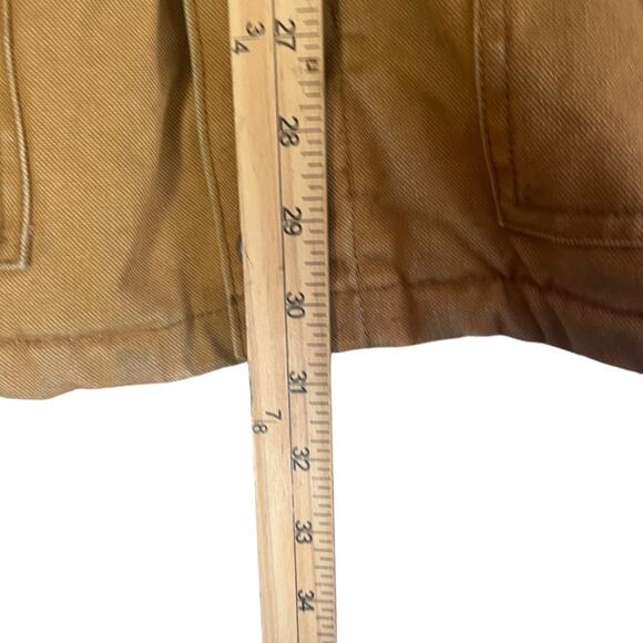 Vintage Canvas Chore Coat Mens XL Insulated Heavy Duck Cotton Workwear Tan - Picture 13 of 14